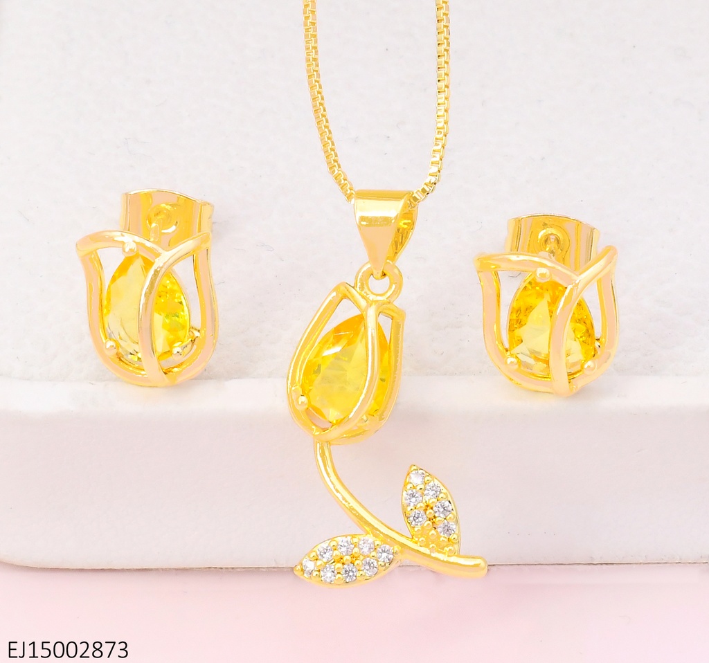 SET TULIPAN ZIRC.BEIGE HOJITAS ZIRC. SE1165-9 (TLP)