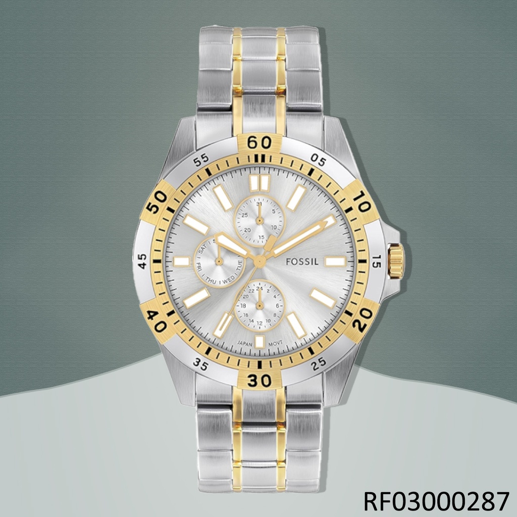 RELOJ FOSSIL ANALOGO GARRET FS6148 METAL BICOLOR
