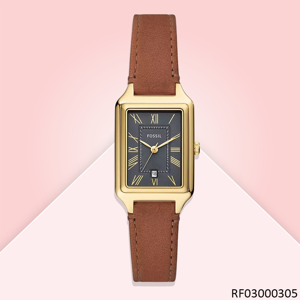 RELOJ FOSSIL ANALOGO RAQUEL ES5303 METAL CUERO CAFE