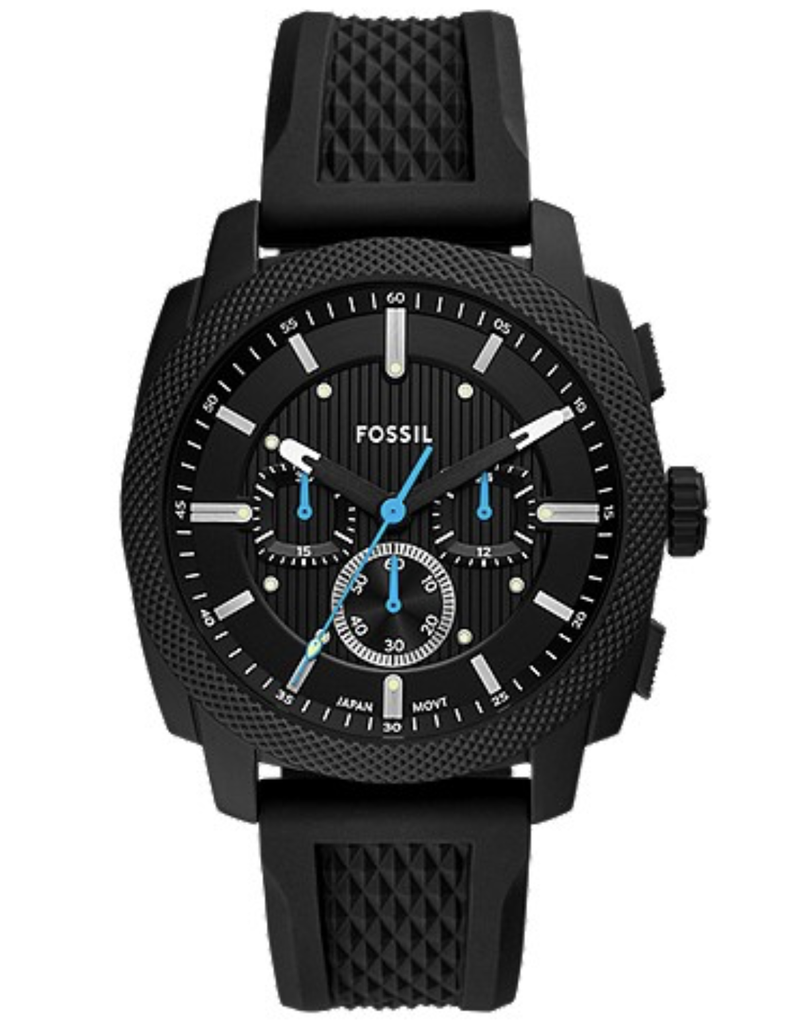 RELOJ FOSSIL ANALOGO MACHINE FS6099 SILICON NEGRO