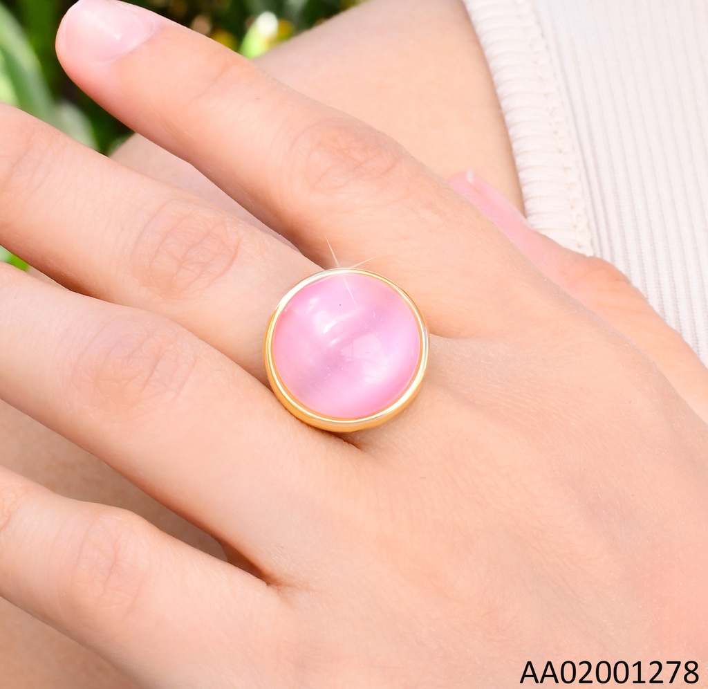 ANILLO DOR PIEDRA ROSADA RD RA599-305