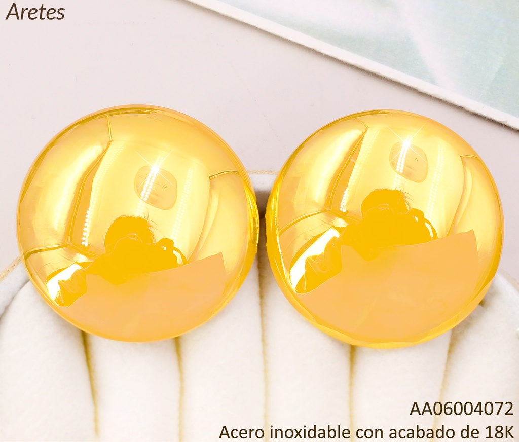 ARETES ACERO INOX. ACABADO 18K. RD DORADO P25070215001