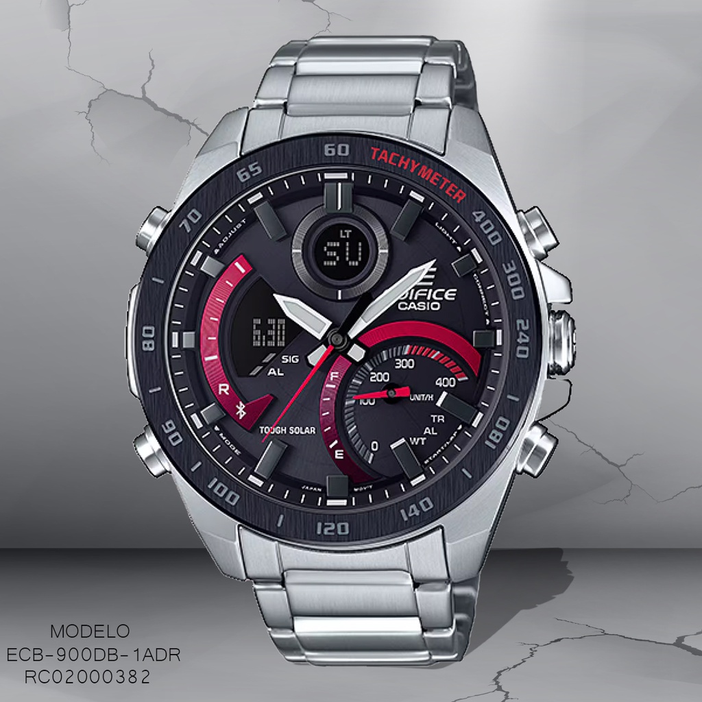 RELOJ CASIO EDIFICE ANA/DIG ECB-900DB-1ADR METAL PLAT.