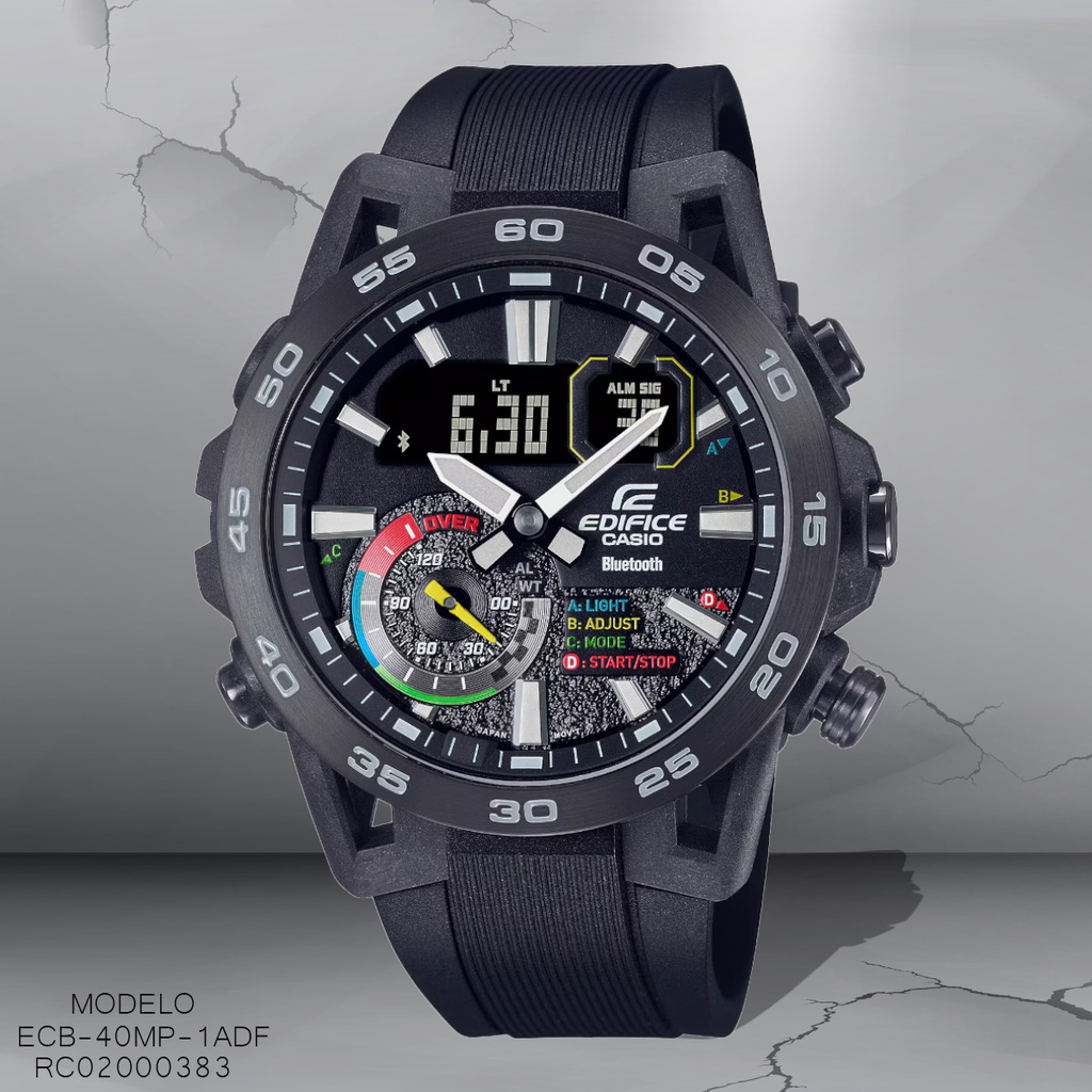 RELOJ CASIO EDIFICE ANA/DIG ECB-40MP-1ADF FAJA SILICON