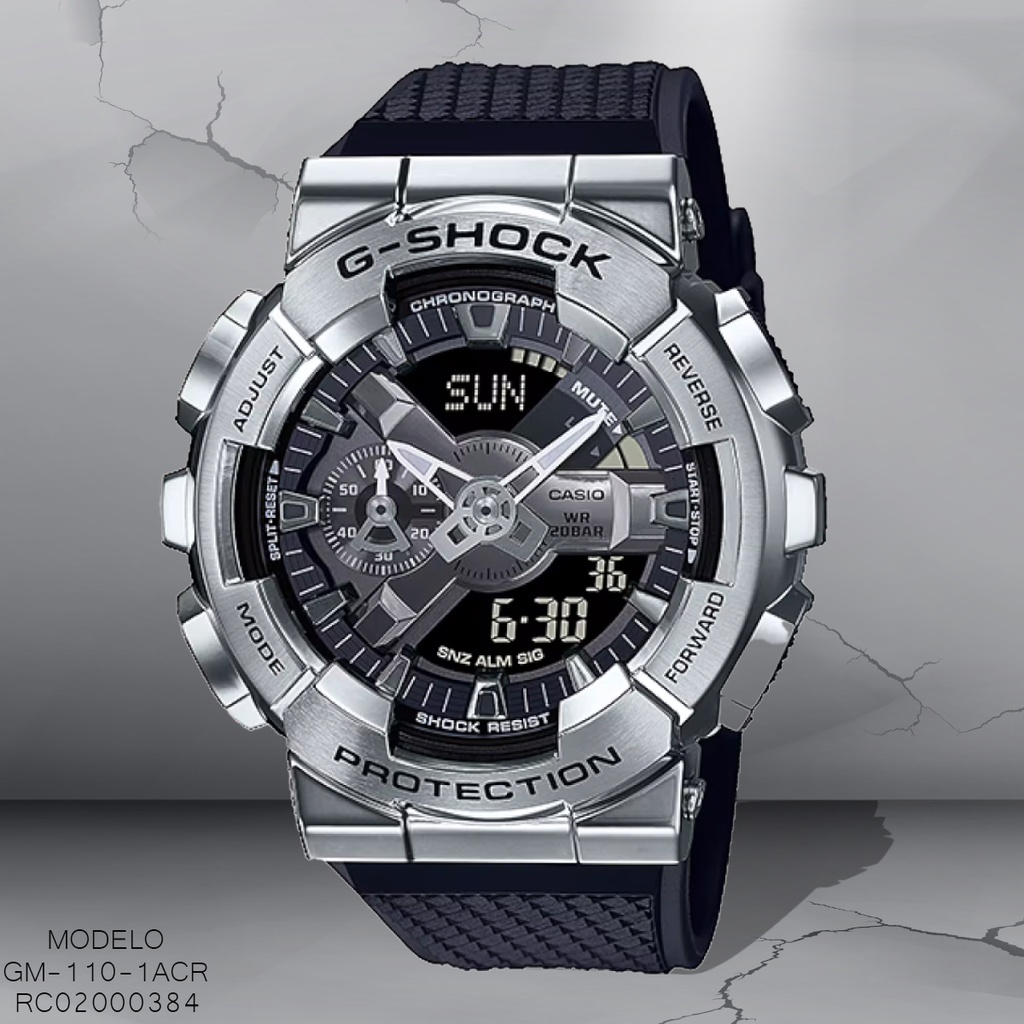 RELOJ CASIO G-SHOCK ANA/DIG GM-110-1ACR SILICON NEGRO