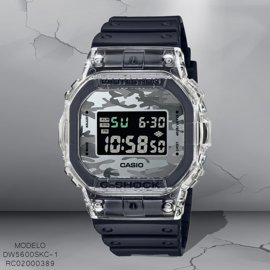 RELOJ CASIO G-SHOCK DIGITAL DW5600SKC-1 SILICON NEGRO