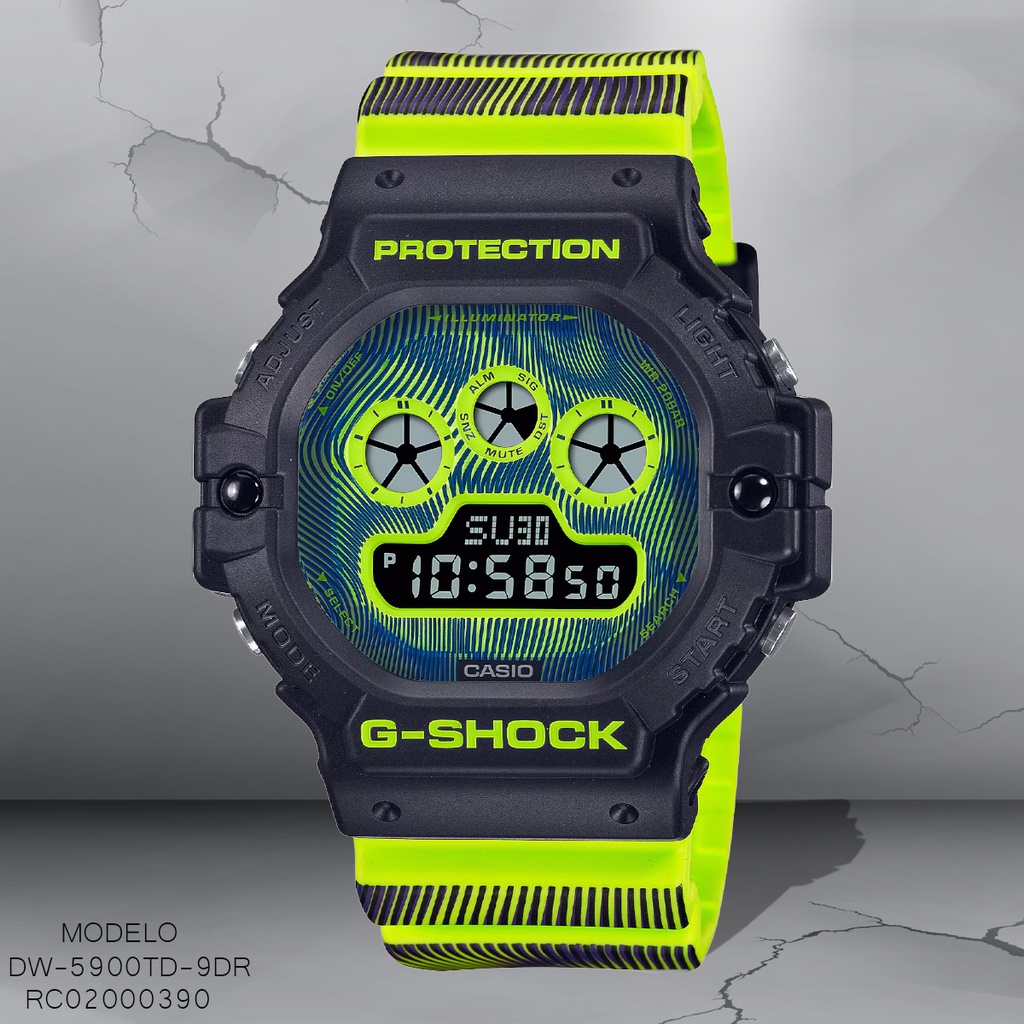 RELOJ CASIO G-SHOCK DIGITAL DW-5900TD-9DR SILICON VERDE