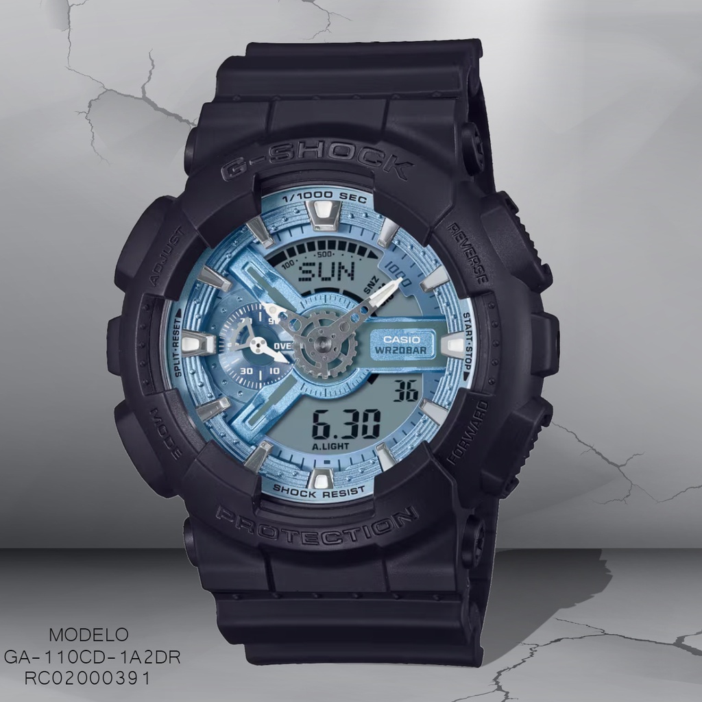 RELOJ CASIO G-SHOCK ANA/DIG GA-110CD-1A2DR SILICON NEGRO