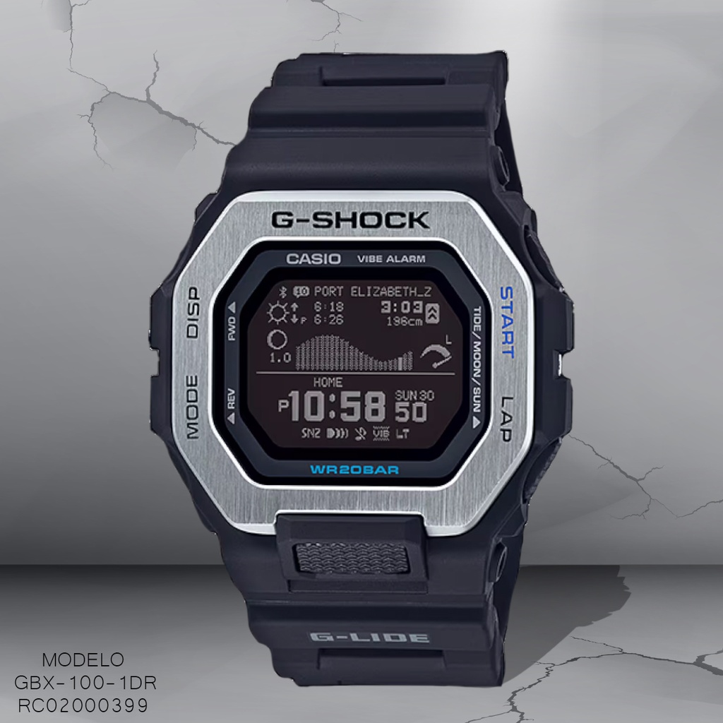 RELOJ CASIO G-SHOCK DIGITAL GBX-100-1DR SILICON NEGRO