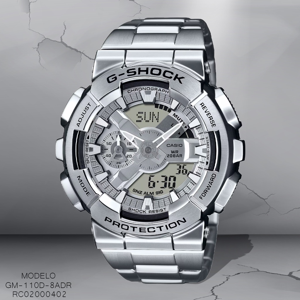 RELOJ CASIO G-SHOCK ANA/DIG GM-110D-8ADR METAL PLAT.