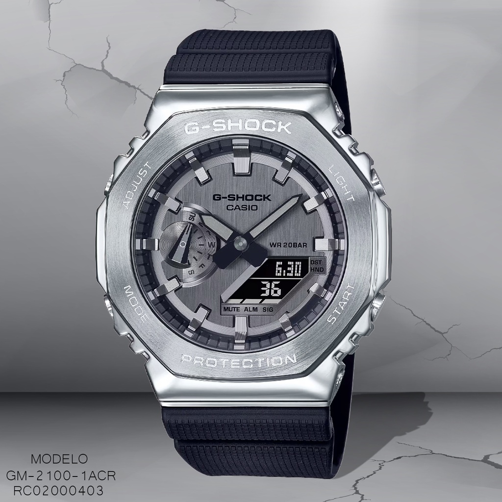 RELOJ CASIO G-SHOCK ANA/DIG GM-2100-1ACR SILICON NEGRO