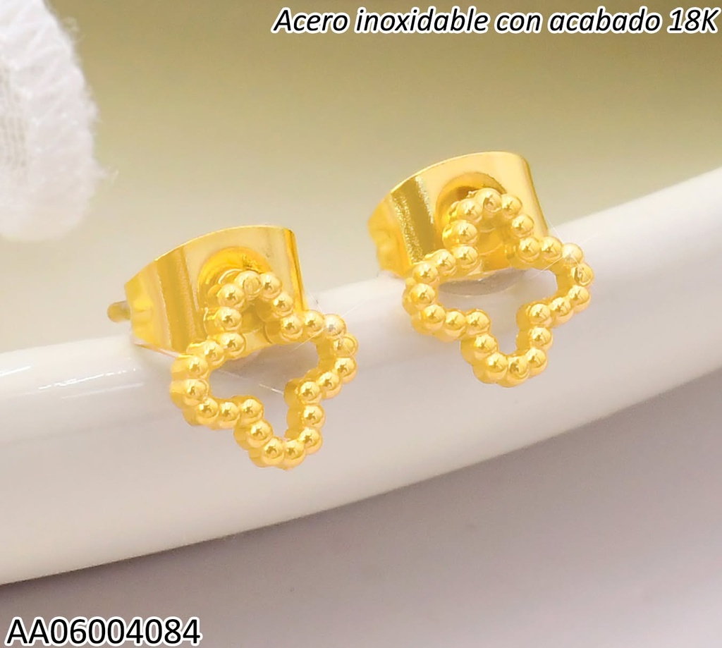 ARETES ACERO INOX. ACABADO 18K. CROQUI VAN CLEEF P25070193001