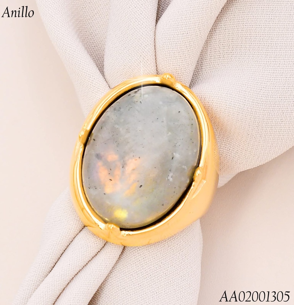 ANILLO GR. PIEDRA OVALADA GRIS RA606-305