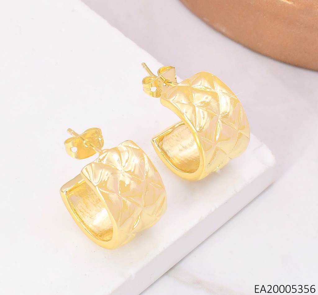 ARETES "C" ROMBOS GRABADOS Z362-277
