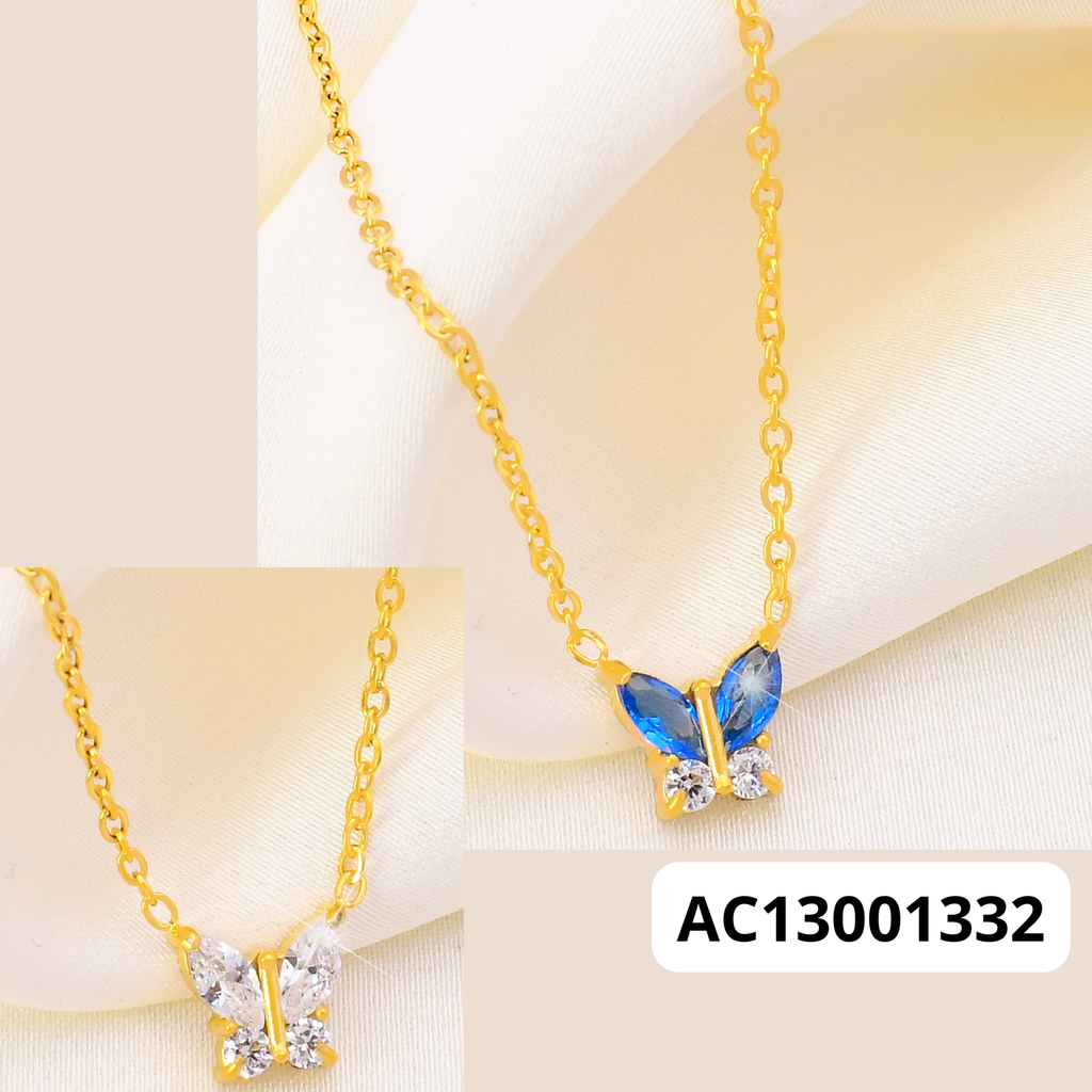 CADENAS ACERO INOX. ACABADO 18K.MARIPOSA COL SURT. P2507006800