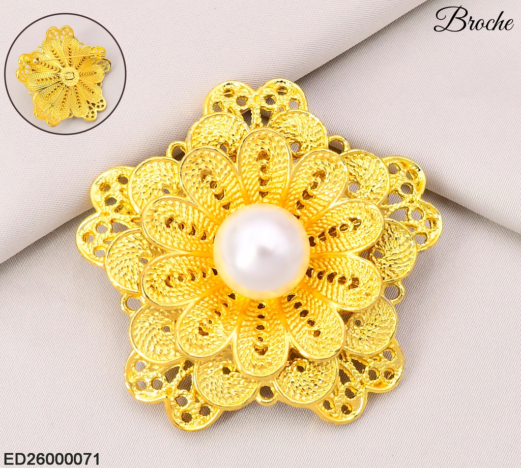 BROCHE DAMA FLOR / PERLA CENTRO N5301-212