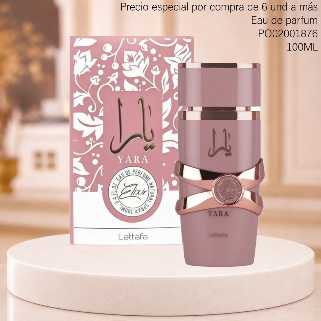 PERFUME LATTAFA YARA ELIXIR WOMEN EDP 100ML