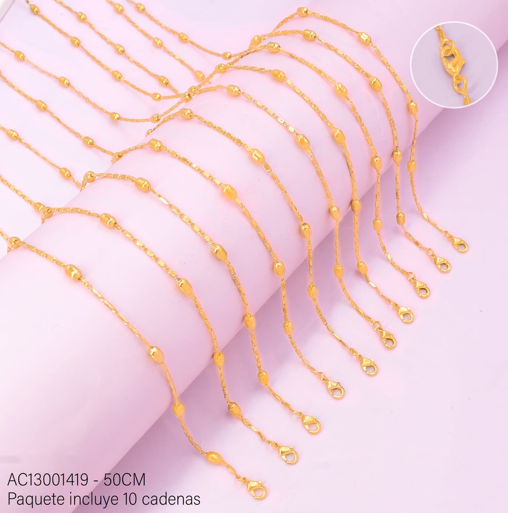 PAW. 10 CADENAS VALENTINO C/ CILINDROS 50CM A7897-276