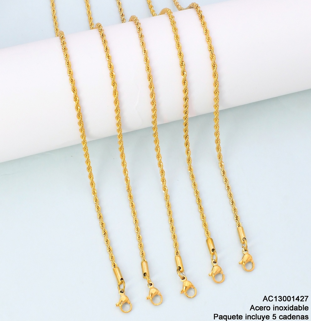 PAQ. 5 CADENAS CORDON SALOMONICO 50CM K9520-64