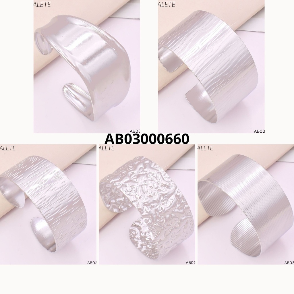 BRAZALETE PLAT. DISEÑO SURT.RAYADOS/ONDULADOS/PUNTEADOS