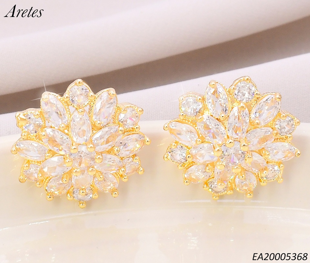 ARETES FLOR PETALOS ZIRCONIAS OV.EE4771-318