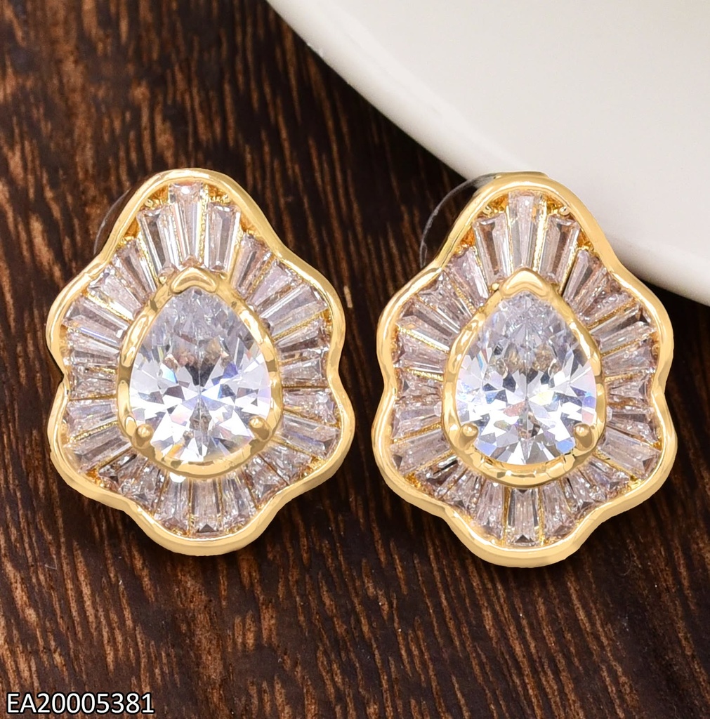 ARETES HOJA ZIRC. CENTRO/BORDES EE4802-6