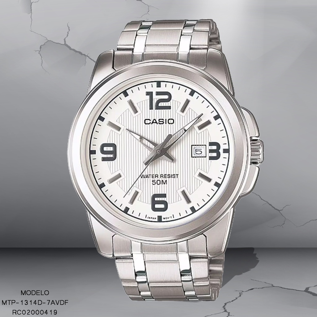 RELOJ CASIO ANALOGO MTP-1314D-7AVDF METAL PLAT.