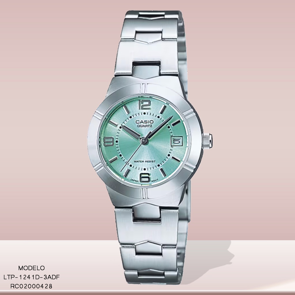 RELOJ CASIO ANALOGO LTP-1241D-3ADF METAL PLAT.