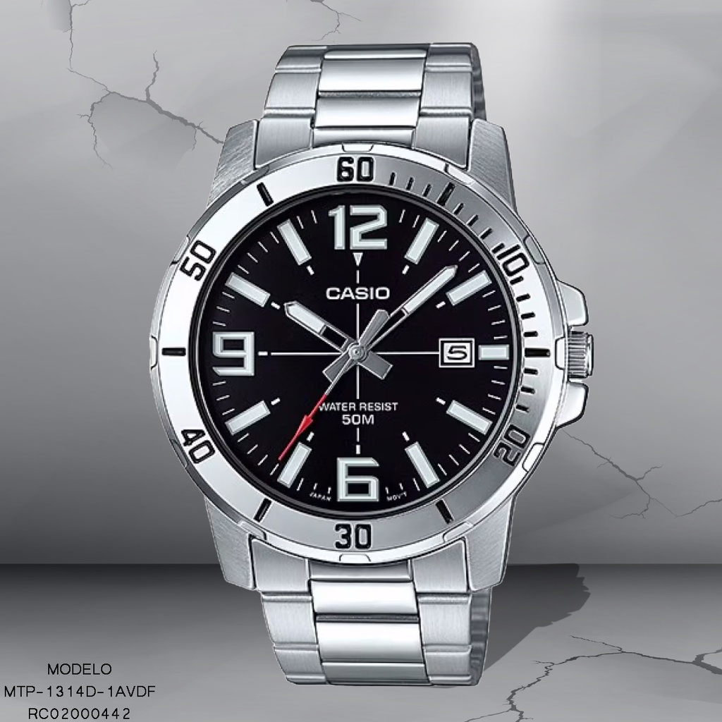 RELOJ CASIO ANALOGO MTP-1314D-1AVDF METAL PLAT