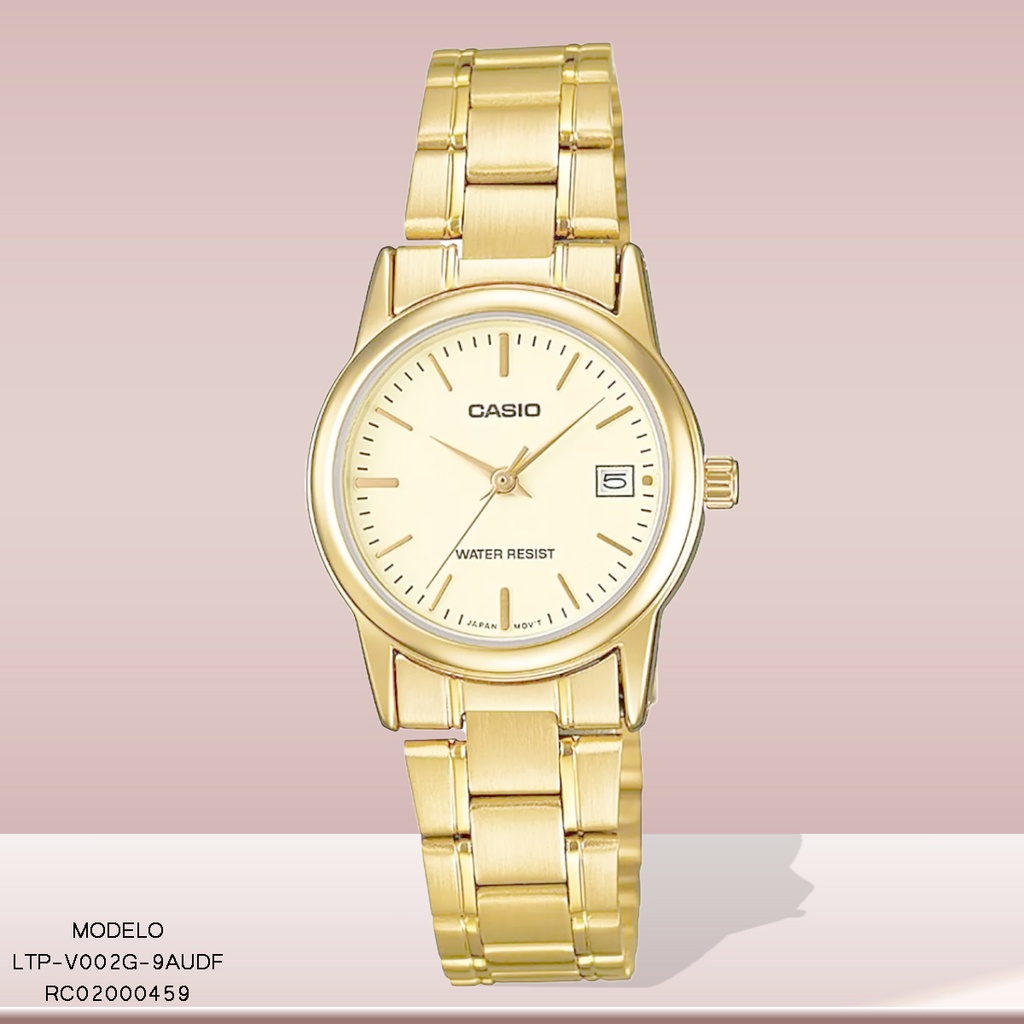 RELOJ CASIO ANALOGO LTP-V002G-9AUDF METAL DOR