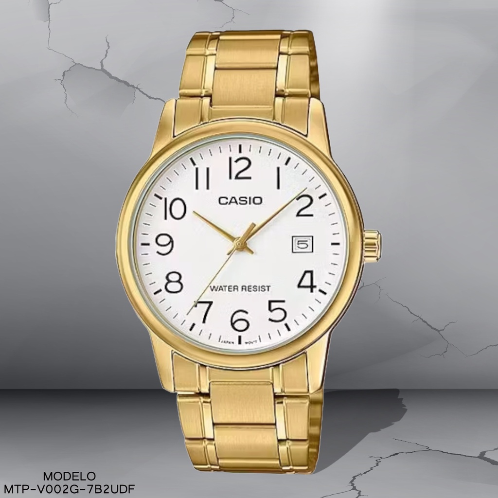 RELOJ CASIO ANALOGO MTP-V002G-7B2UDF METAL DOR.