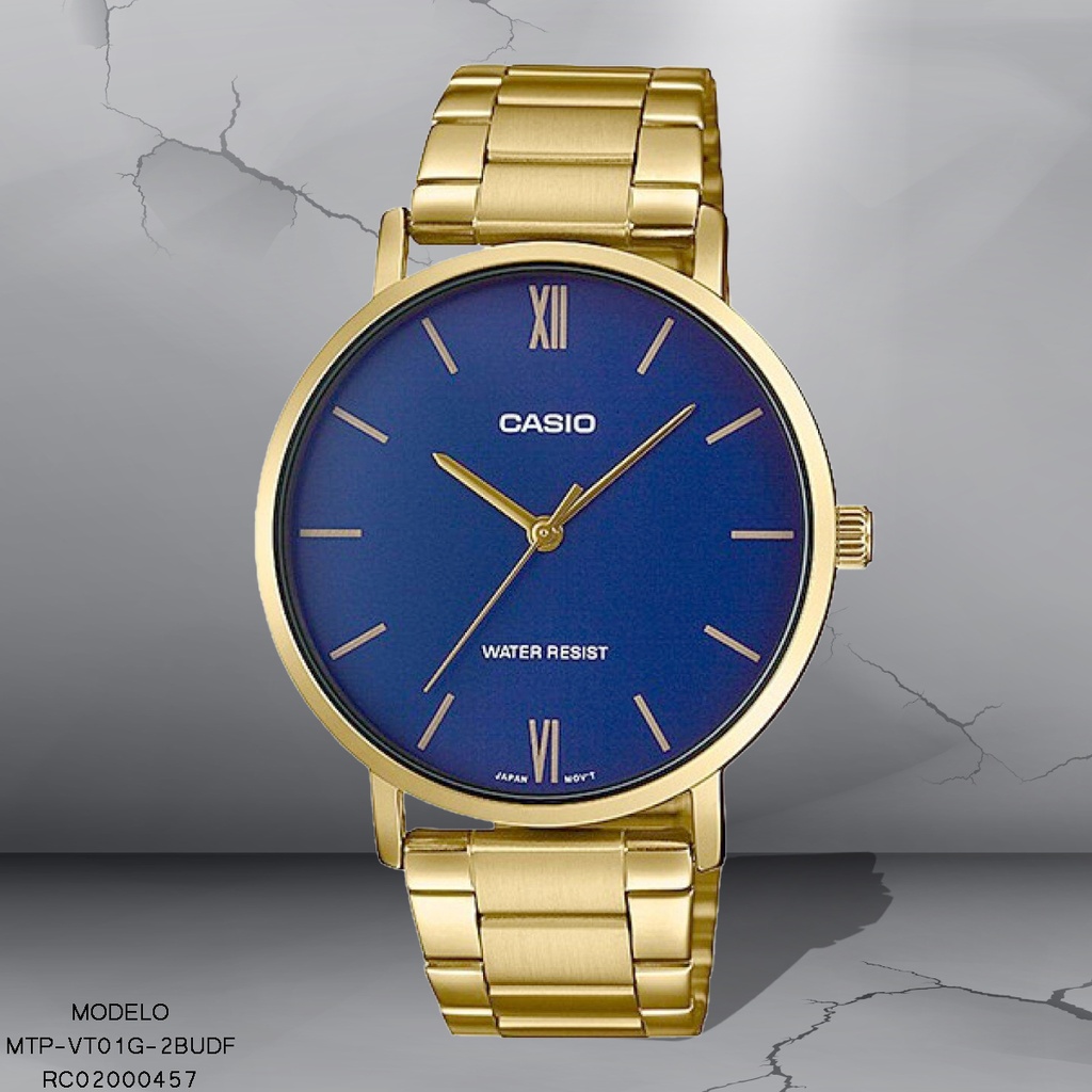 RELOJ CASIO ANALOGO MTP-VT01G-2BUDF METAL DOR