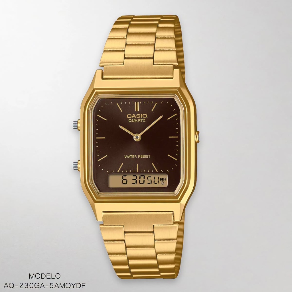 RELOJ CASIO ANA/DIG AQ-230GA-5AMQYDF METAL DOR.