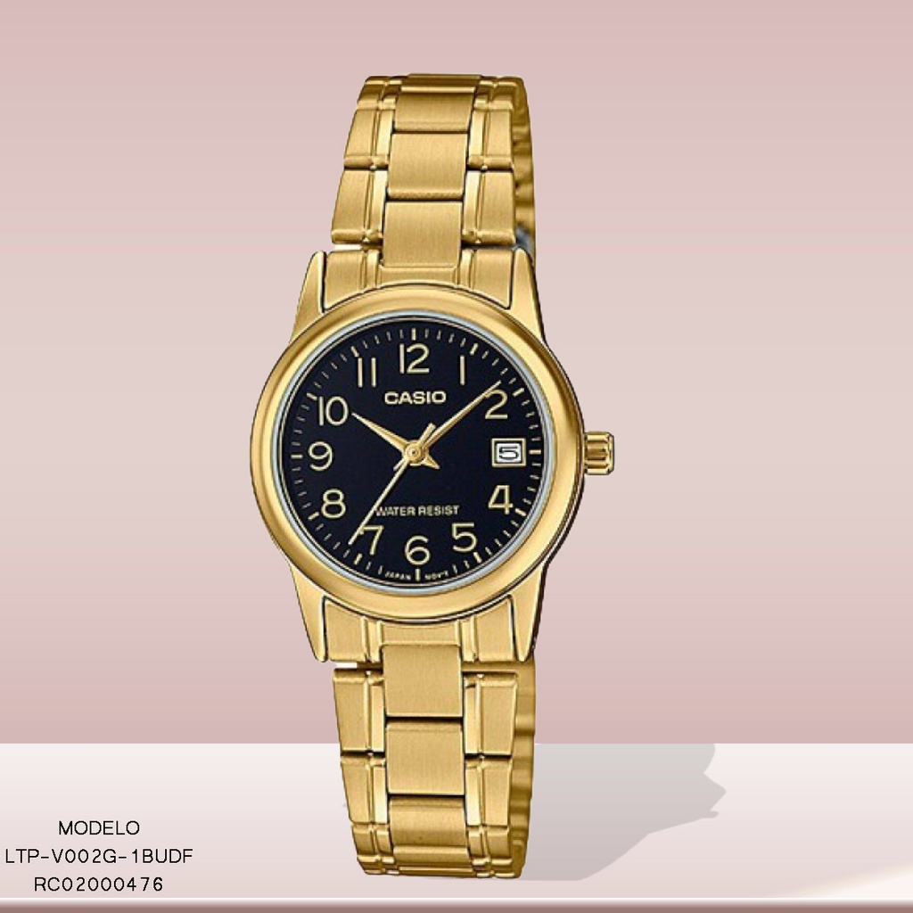 RELOJ CASIO ANALOGO LTP-V002G-1BUDF METAL DOR