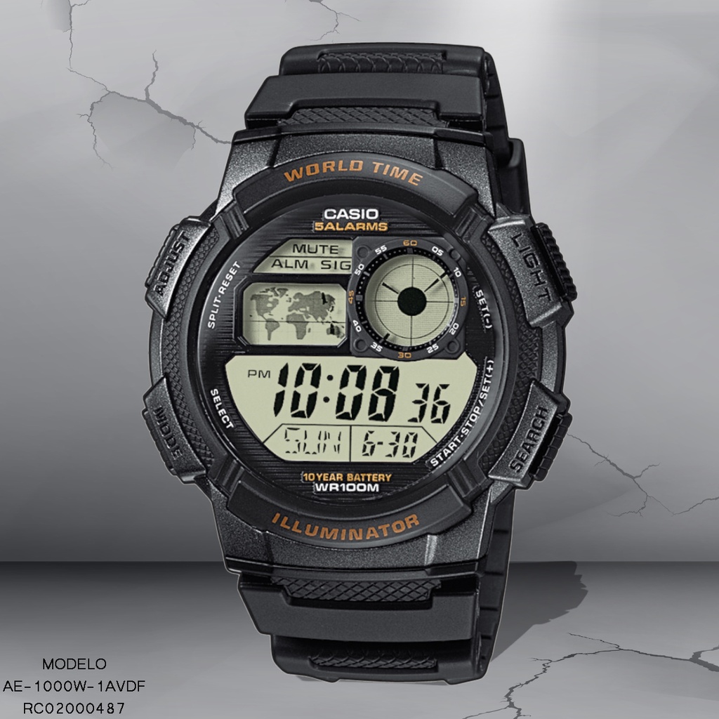 RELOJ CASIO DIGITAL AE-1000W-1AVDF RESINA NEGRA