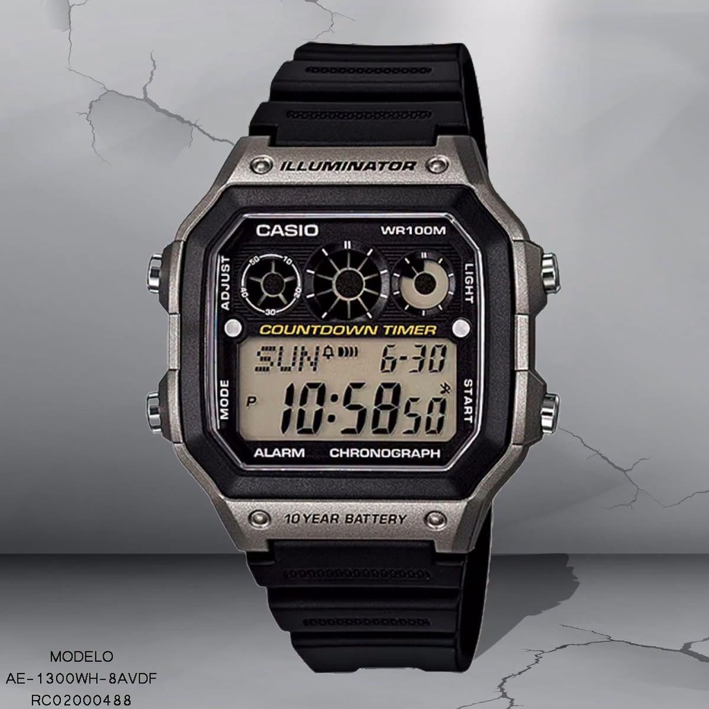 RELOJ CASIO DIGITAL AE-1300WH-8AVDF RESINA NEGRA