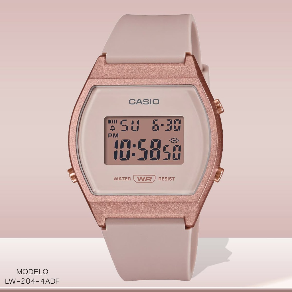 RELOJ CASIO DIGITAL LW-204-4ADF RESINA ROSADA