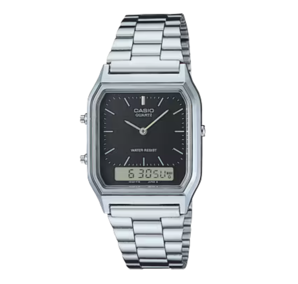 RELOJ CASIO ANA/DIG AQ-230A-7DMQ METAL PLAT.
