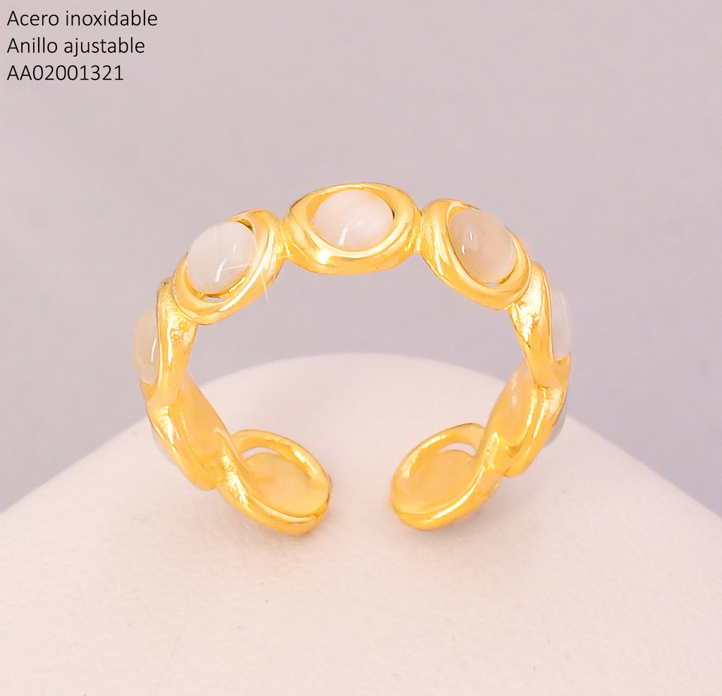 ANILLO DOR  "O"  BEIGE RA708-45
