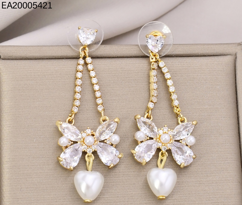 ARETES DORADO CAD. LIBELULA ZIRC. EE4432-6
