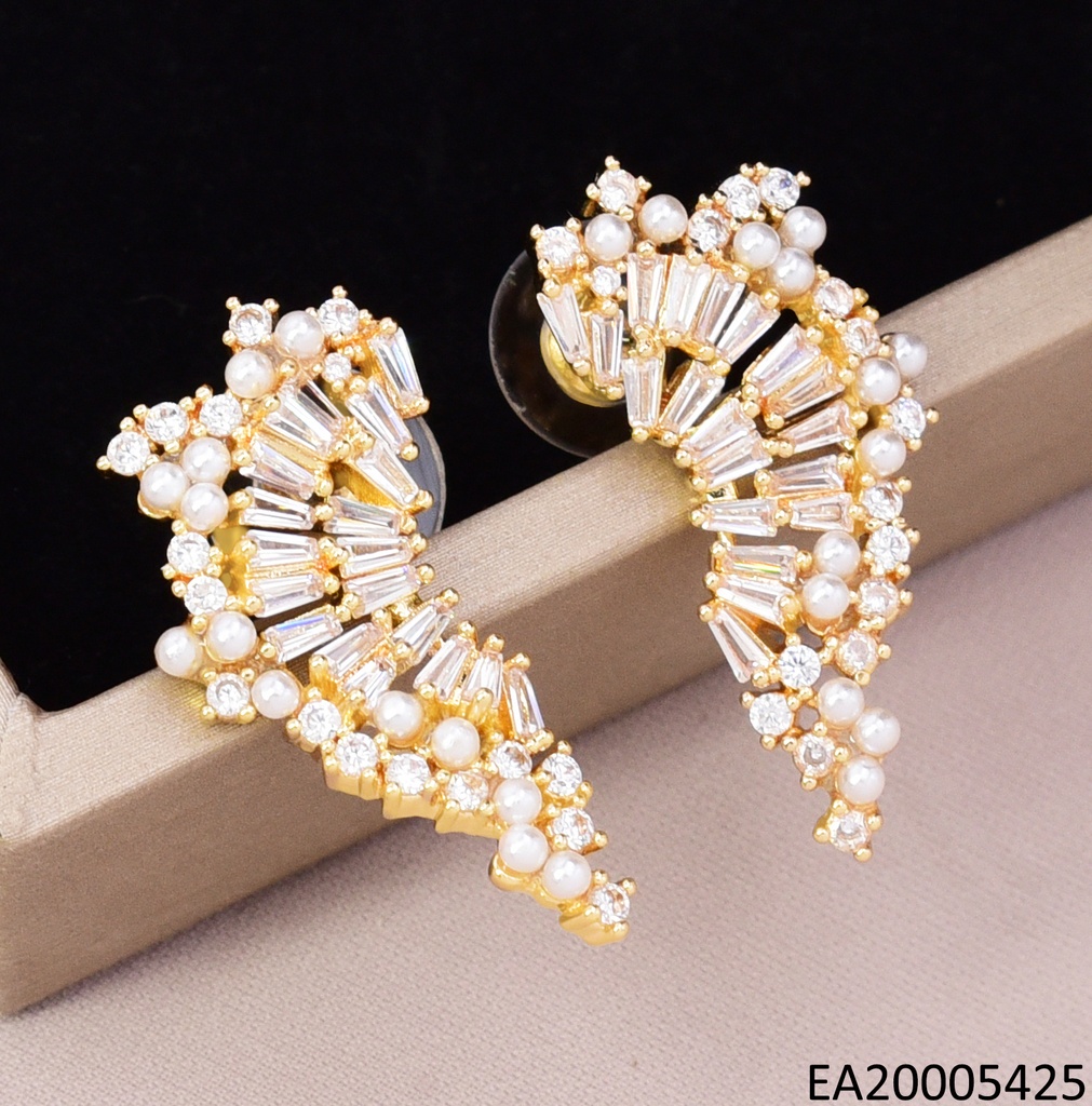 ARETES DORADOS  "C" ZIRC./PERLAS EE4438-6