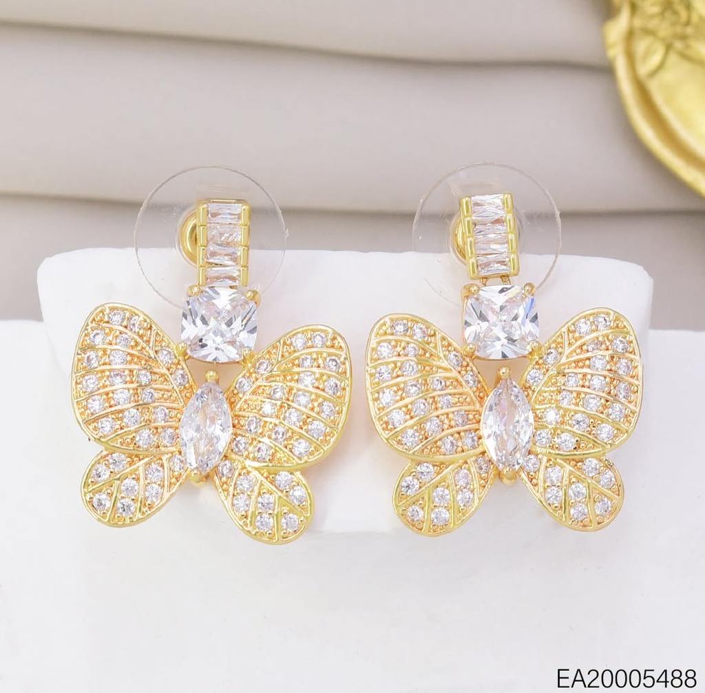 ARETES DORADOS MARIPOSA ZIRC. EE4734-6