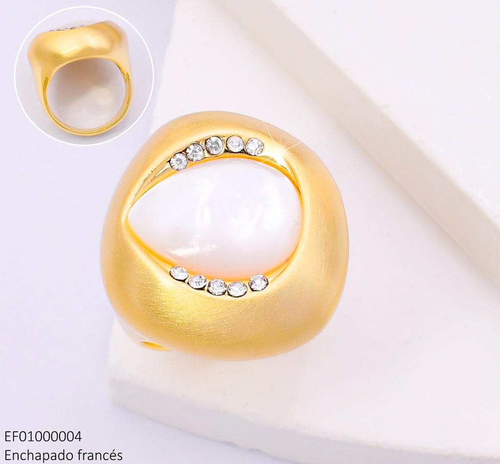 ANILLO OV.BLANCO ZIRC.BORDES T706341R-002