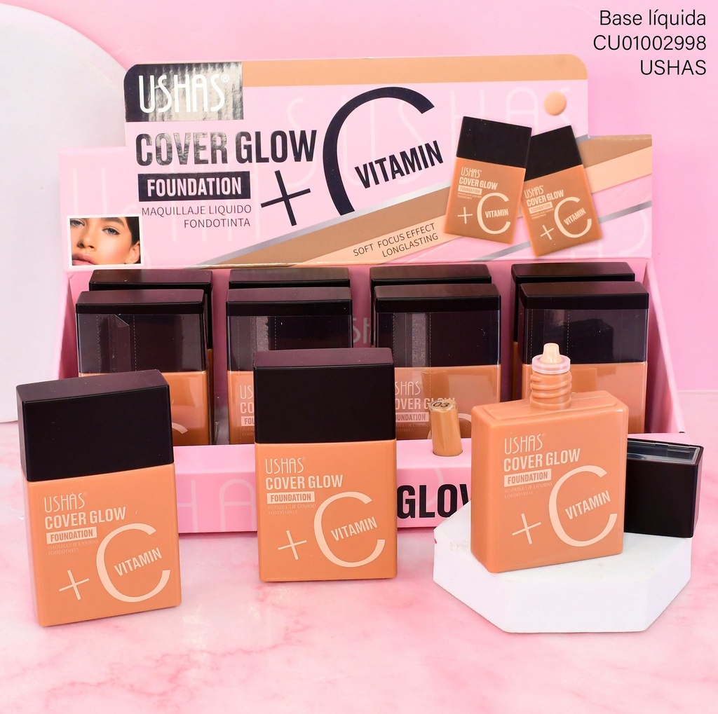 BASE LIQIDA + VITAMINA C COVER GLOW UFS006A