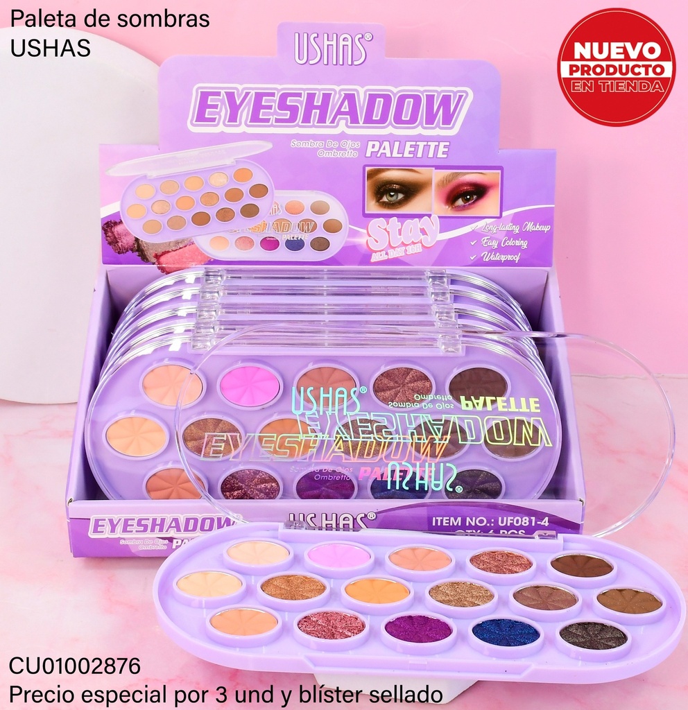 PALETA DE SOMBRAS UF081-4