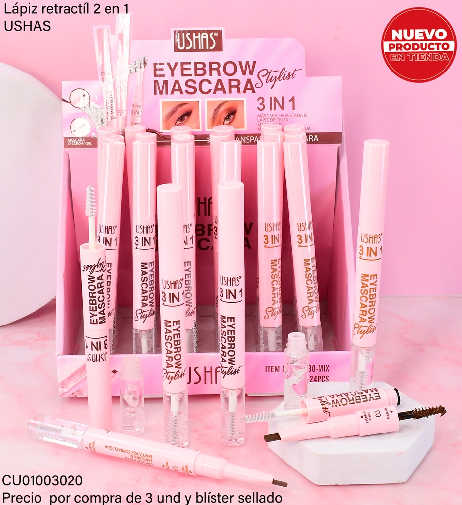 MASCARA PARA CEJAS 3 EN 1 UC130-MIX