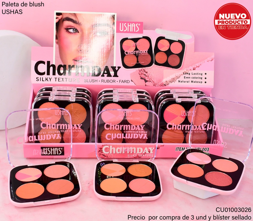 PALETA DE BLUSH CHARMDAY UBL003