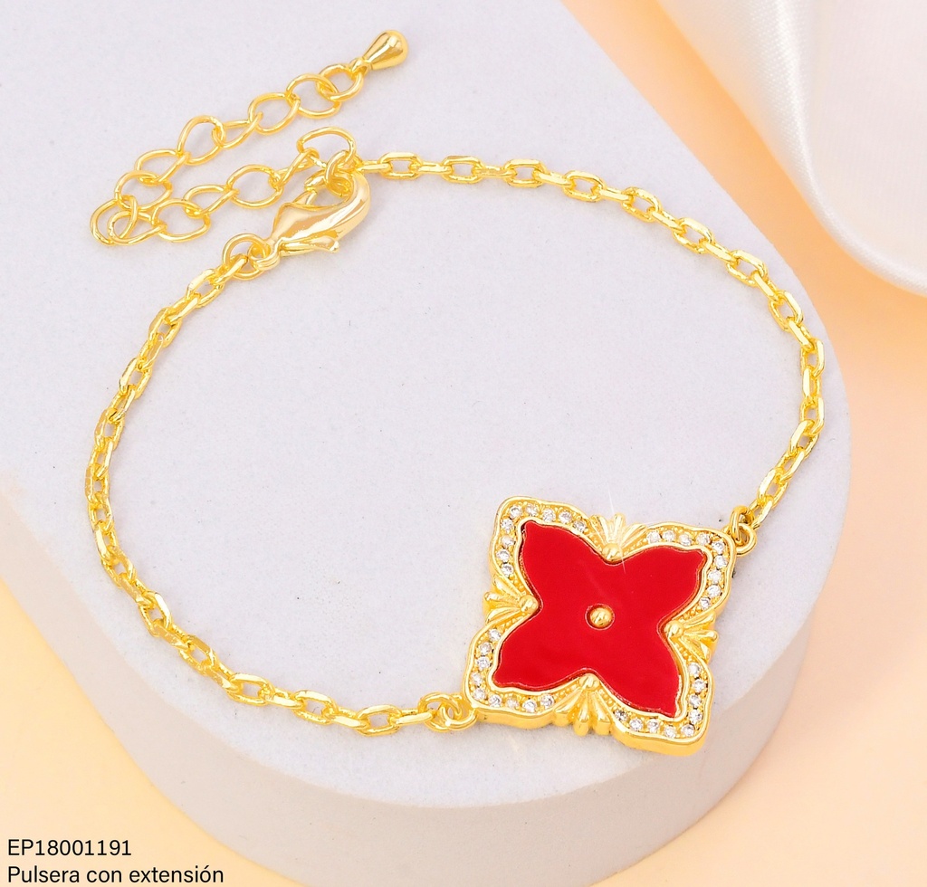 PULSERA VAN CLEEF ROJO CENTRO BE600-9