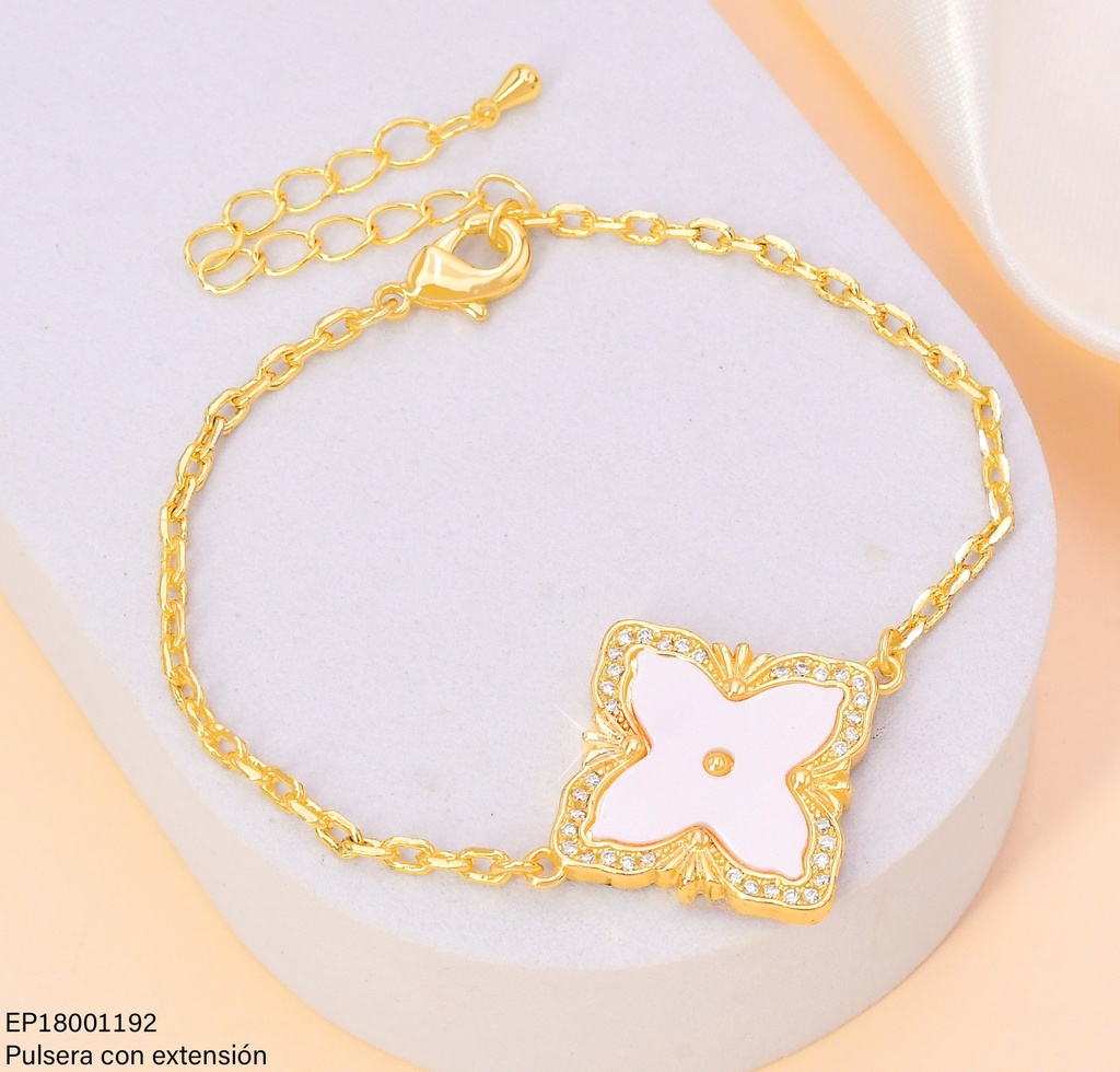 PULSERA VAN CLEEF BLANCO CENTRO BE601-9