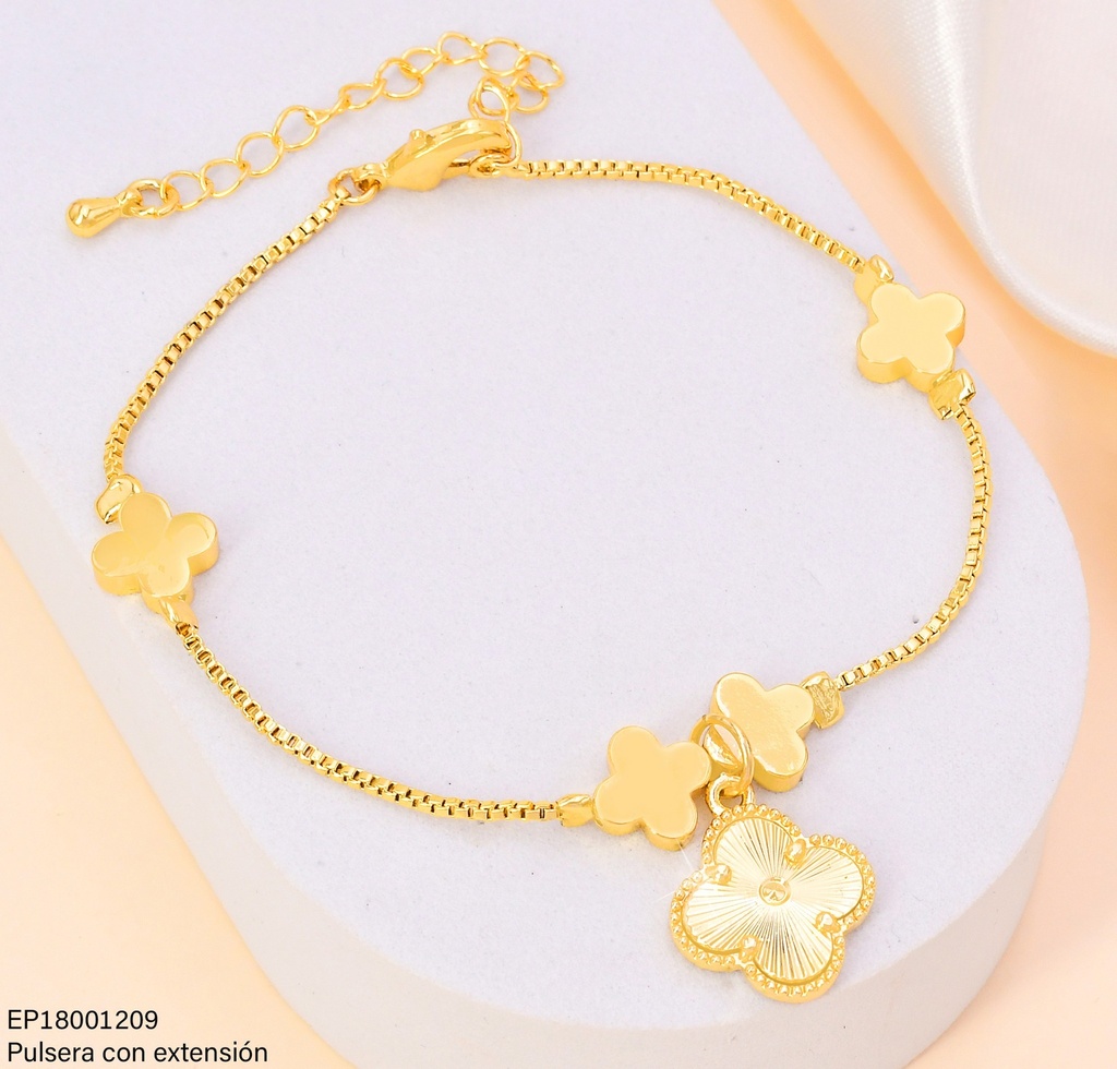 PULSERA VAN CLEEF (5) DOR.C/ COLGANTE BE693-9